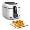 Frytownica Tefal Super Uno FR3101 — pojedyncza 1800 W, pojemność na żywność 1,5 kg, olej 2,2 l, czarno-biała