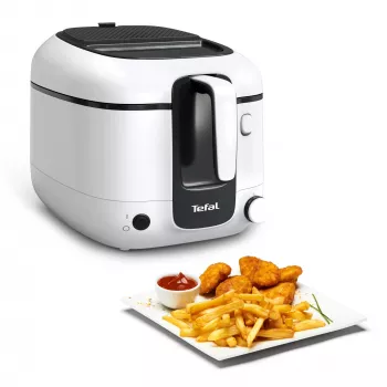 Frytownica Tefal Super Uno FR3101 — pojedyncza 1800 W, pojemność na żywność 1,5 kg, olej 2,2 l, czarno-biała