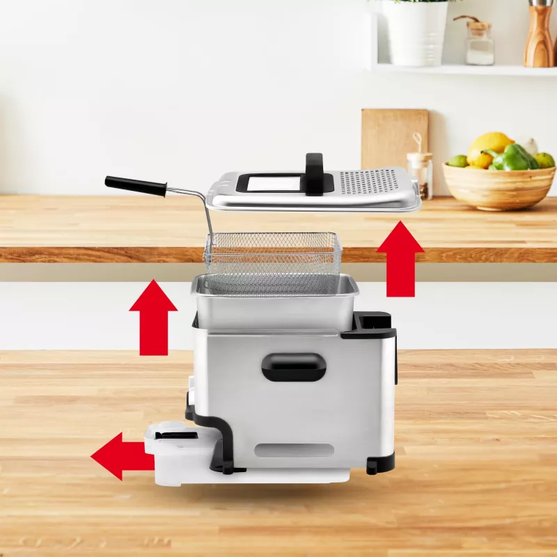 Frytkownica Tefal FR8041 Pojedyncza 3,5 L Wolnostojąca 2300 W Frytownica głęboka Srebrna
