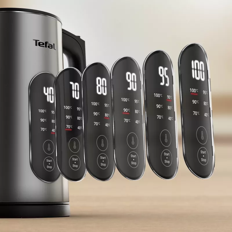 Czajnik elektryczny Tefal Selection KI871DE0 1,7 L 1500 W Czarny, stal nierdzewna