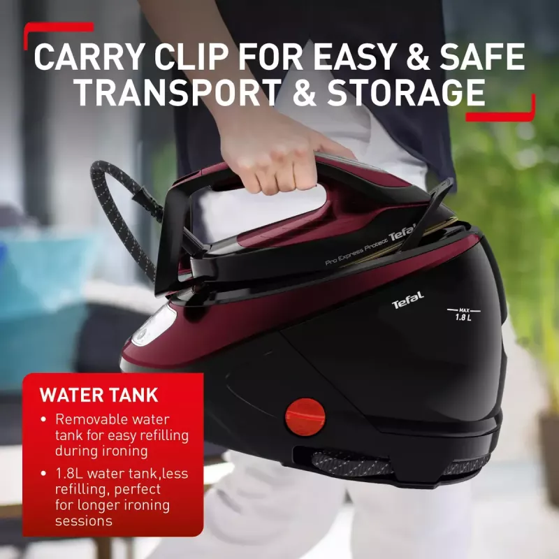 Tefal Pro Express Protect GV9230 2600 W 1,8 l czarny, bordowy