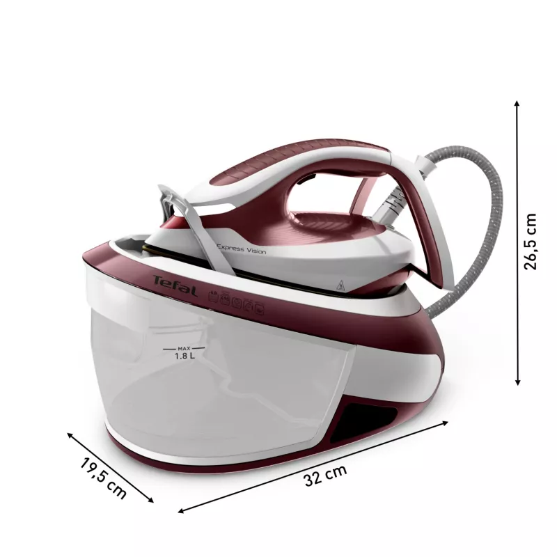 Tefal Express Vision SV8150 2800 W 1,8 l stopa Durilium AirGlide Autoclean czerwony, biały