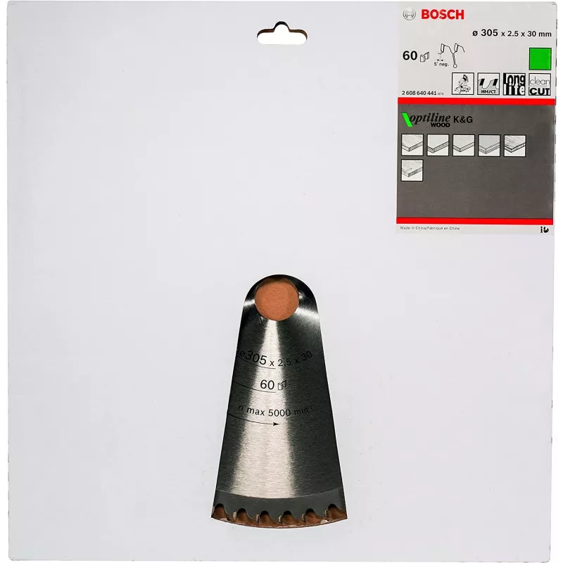 Bosch Optiline Wood tarcze do pił tarczowych, Drewno, 30,5 cm, Bosch, 798 g, 1 szt.
