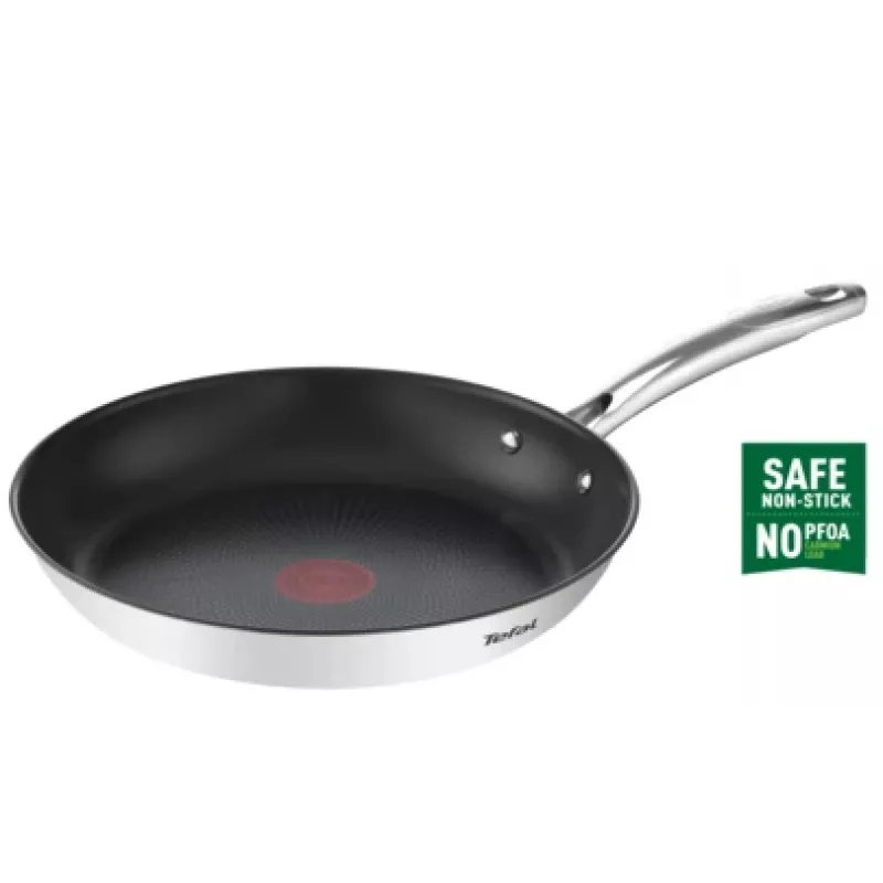 Patelnia uniwersalna Tefal DUETTO+ G7320434 24 cm — stal nierdzewna, bez PFOA, czarna