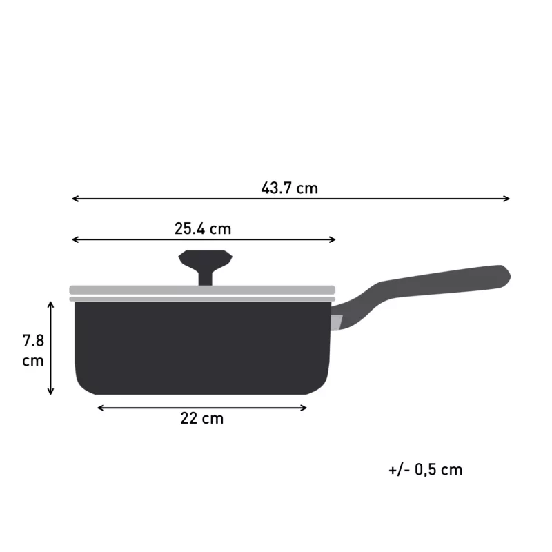 Tefal Change Czarny C4763225 patelnia do smażenia Patelnia sauté Okrągła
