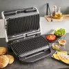 Grill kontaktowy Tefal Optigrill+ XL GC727D10 — 2000 W, prostokątna obudowa metalowa, 445×365×175 mm