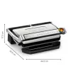 Grill kontaktowy Tefal Optigrill+ XL GC727D10 — 2000 W, prostokątna obudowa metalowa, 445×365×175 mm