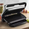 Grill kontaktowy Tefal Optigrill+ XL GC727D10 — 2000 W, prostokątna obudowa metalowa, 445×365×175 mm