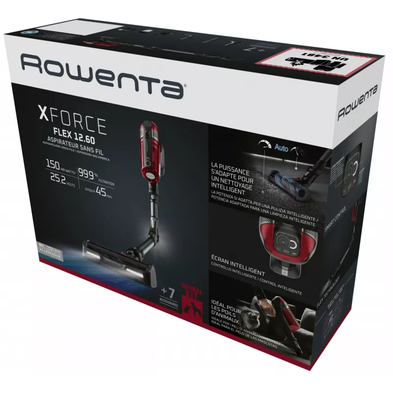 Rowenta RH98A8 odkurzacz ręczno-pionowy 2-w-1 akumulatorowy suchy bezworkowy 0,9 L 320 W czerwony, szary