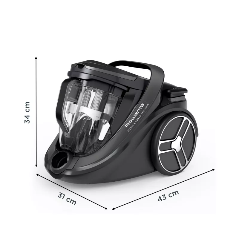 Odkurzacz cylindryczny Rowenta Silence Force RO7935 — 500 W, bezworkowy cyklonowy, 2,5 l, HEPA, 59 dB