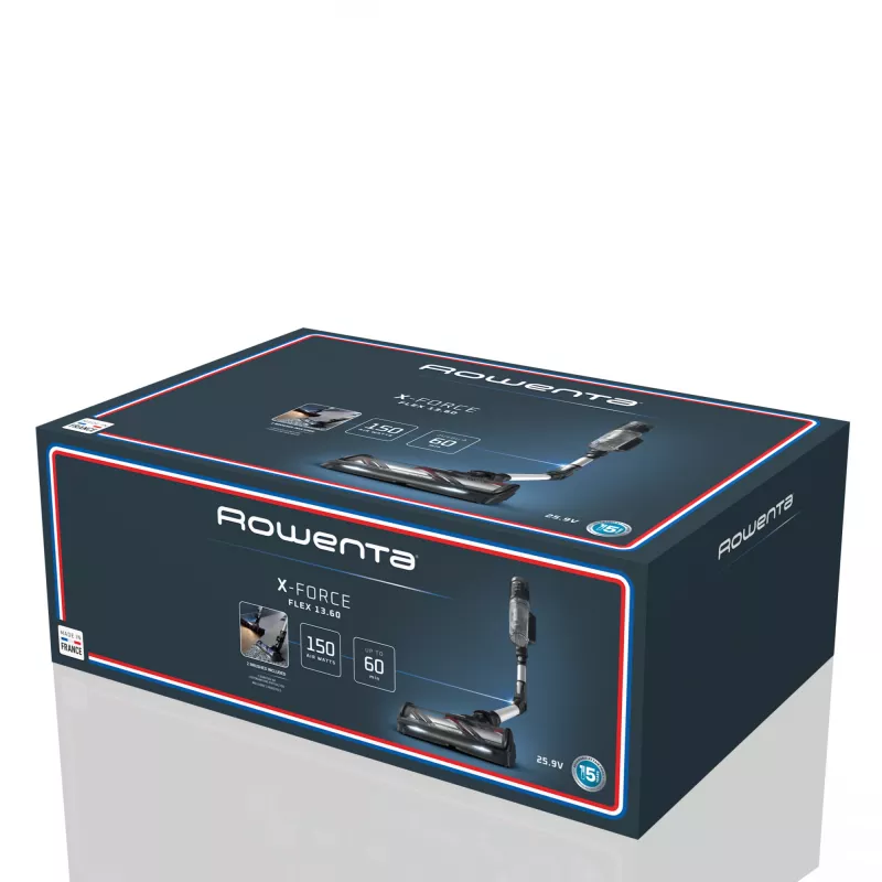 Rowenta X-Force Flex RH9L55E0 odkurzacz pionowy/szczotka elektryczna 2-w-1 odkurzacz pionowy Akumulatorowa Na sucho Bezworkowy 0,65 l Czarny