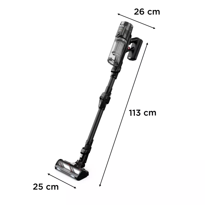 Rowenta X-Force Flex RH9L55E0 odkurzacz pionowy/szczotka elektryczna 2-w-1 odkurzacz pionowy Akumulatorowa Na sucho Bezworkowy 0,65 l Czarny