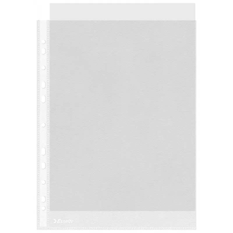 Esselte Koszulki plastikowe A4 - Economy -, 210 x 297 mm (A4), Przezroczysty, Polipropylen (PP), Pionowa, Górne, 230 mm