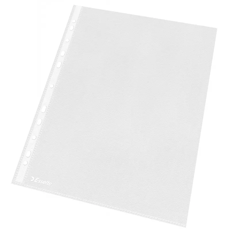 Esselte Koszulki plastikowe A4 - Economy -, 210 x 297 mm (A4), Przezroczysty, Polipropylen (PP), Pionowa, Górne, 230 mm