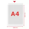 Esselte Koszulki plastikowe A4 - Economy -, 210 x 297 mm (A4), Przezroczysty, Polipropylen (PP), Pionowa, Górne, 230 mm