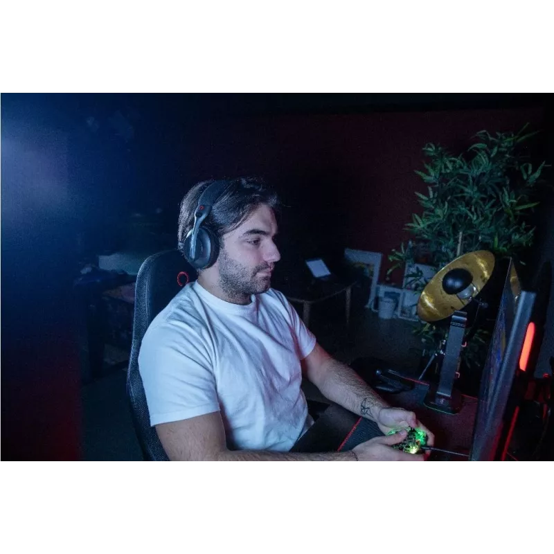 Zestaw słuchawkowy Konix PULSAR Przewodowy i bezprzewodowy Nagłowny Gaming USB Type-C Bluetooth Czarny