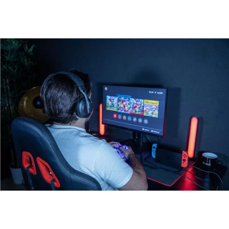 Zestaw słuchawkowy Konix PULSAR Przewodowy i bezprzewodowy Nagłowny Gaming USB Type-C Bluetooth Czarny