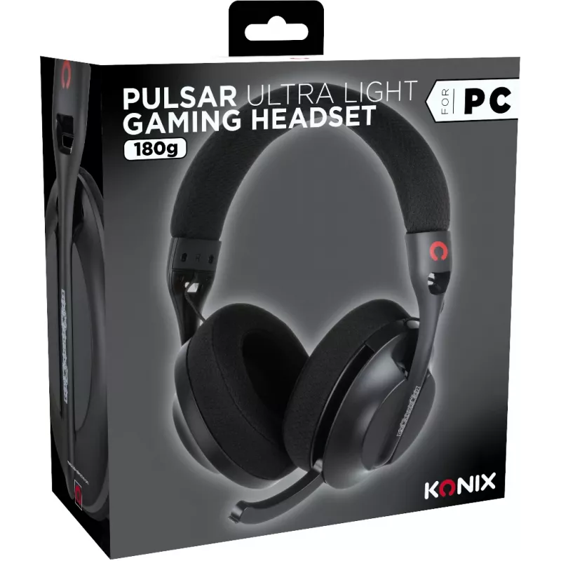 Zestaw słuchawkowy Konix PULSAR Przewodowy i bezprzewodowy Nagłowny Gaming USB Type-C Bluetooth Czarny