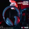 Zestaw słuchawkowy Konix PULSAR Przewodowy i bezprzewodowy Nagłowny Gaming USB Type-C Bluetooth Czarny