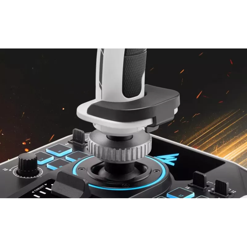 Flightstick Thrustmaster Sol-R 2 HOSAS Space Sim Duo — przewodowy USB typu C, analogowy/cyfrowy, czarno-biały