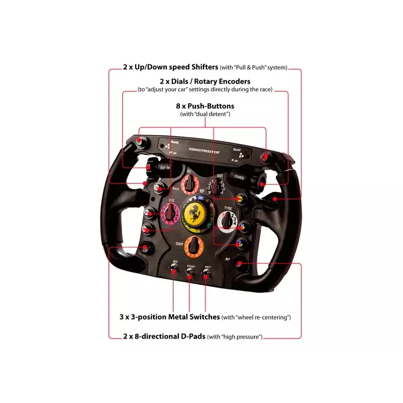 Thrustmaster Ferrari F1 Czarny RF Steering wheel Analogue PC, PlayStation 4, PlayStation 5, Playstation 3, Xbox