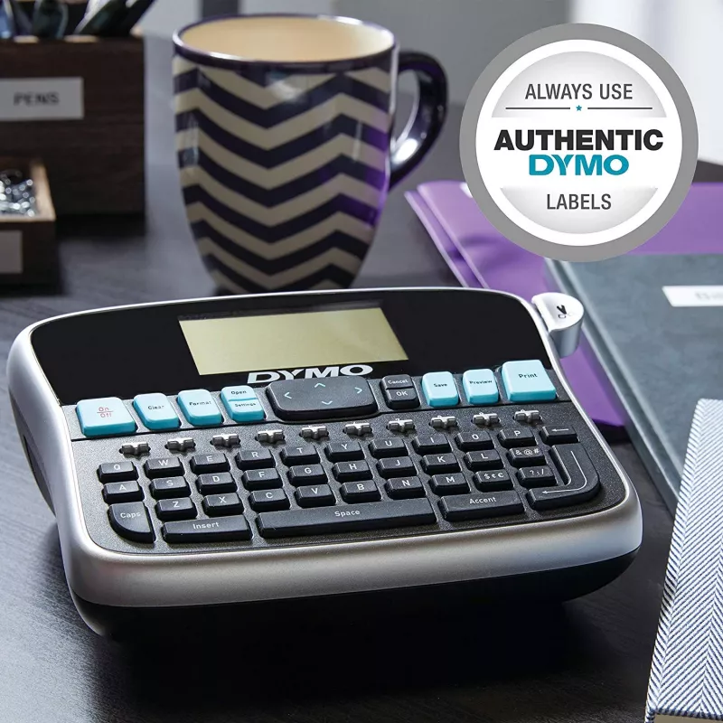 Drukarka etykiet biurkowa DYMO LabelManager | 360D – Akumulatorowa ręczna drukarka etykiet Łatwa w użyciu – Inteligentne przyciski jednym dotknięciem – Klawiatura QWERTY – Duży wyświetlacz | Do organizacji domu i biura