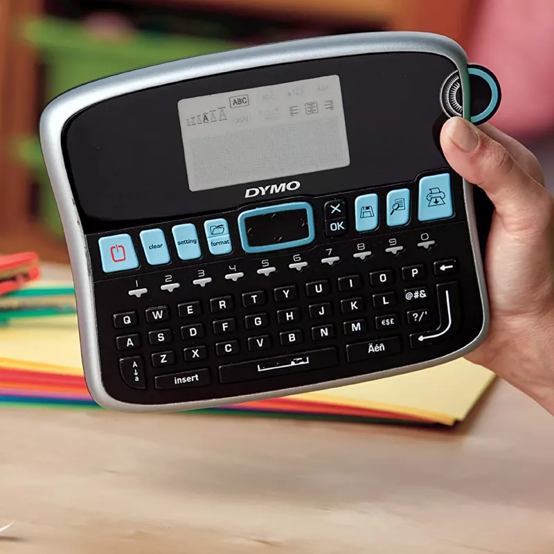 Drukarka etykiet biurkowa DYMO LabelManager | 360D – Akumulatorowa ręczna drukarka etykiet Łatwa w użyciu – Inteligentne przyciski jednym dotknięciem – Klawiatura QWERTY – Duży wyświetlacz | Do organizacji domu i biura