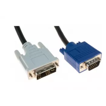 Adapter kabla wideo Hypertec 127721-HY 5 m DVI-A VGA (D-Sub) Czarny, Niebieski, Biały