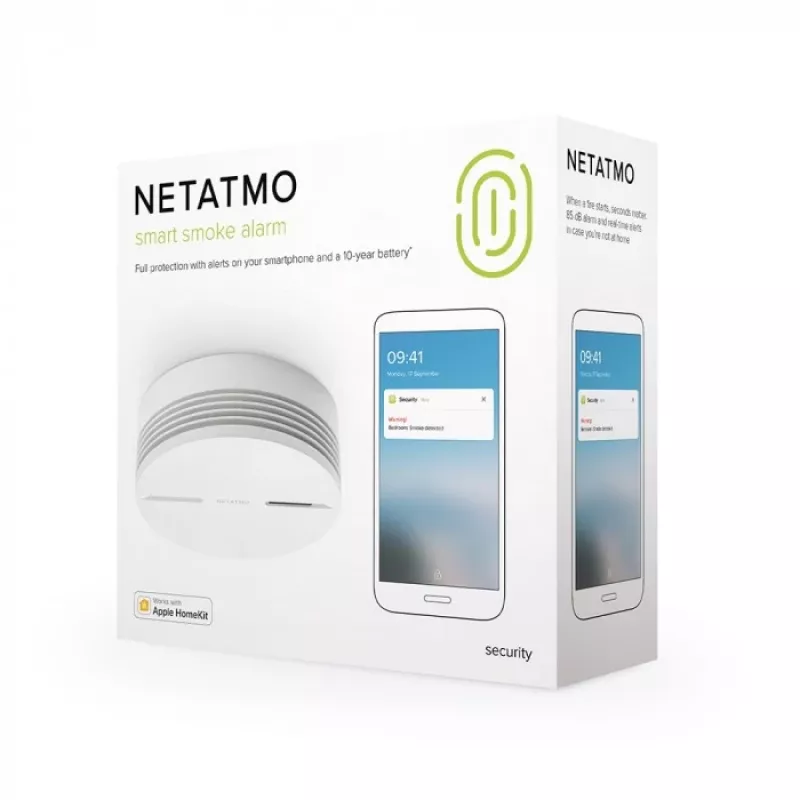 Netatmo NSA-DE inteligentna czujka dymu Fotoelektryczny czujnik odbiciowy Możliwość łączenia Połączenie bezprzewodowe