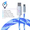 Oniverse Kabel USB-A do USB-C Quick Charge z diodą LED – 2 metry – biały (Wieloplatformowy)