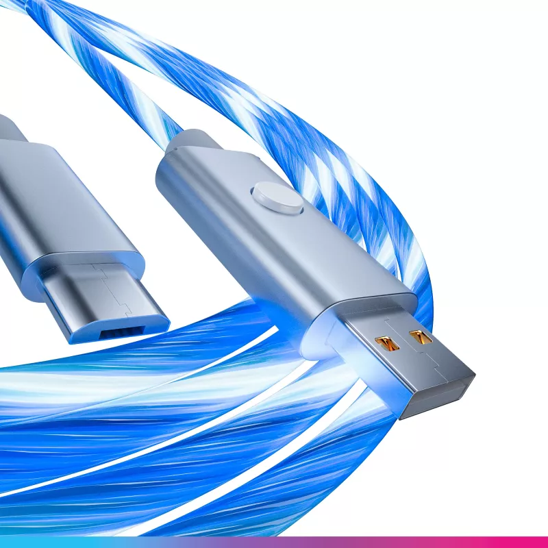 Oniverse Micro USB Charge kabel z LED - 2 meters - biały (Multiplatform)