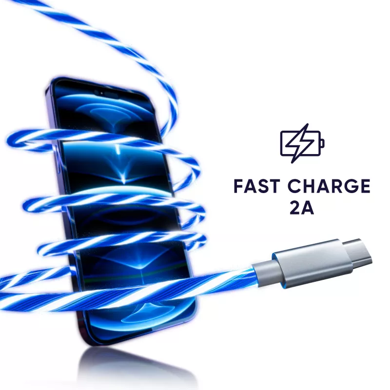 Oniverse Micro USB Charge kabel z LED - 2 meters - biały (Multiplatform)