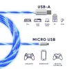 Oniverse Micro USB Charge kabel z LED - 2 meters - biały (Multiplatform)