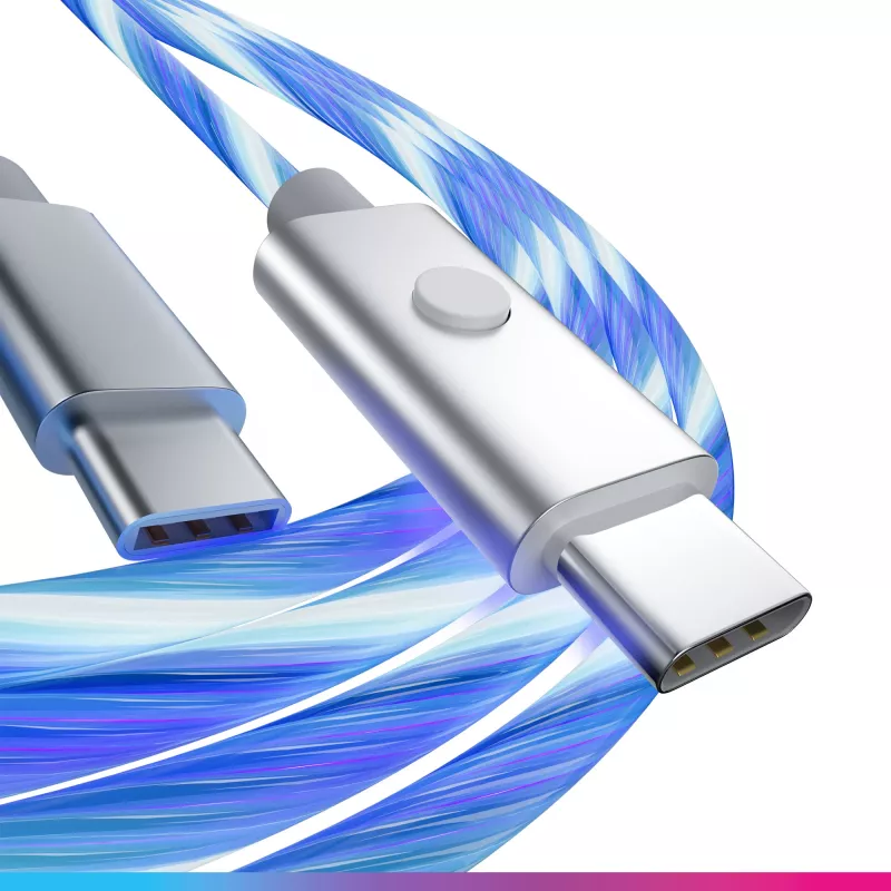 Kabel do szybkiego ładowania Oniverse USB-C do USB-C - 2 metry - LED (Wieloplatformowy)