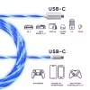 Kabel do szybkiego ładowania Oniverse USB-C do USB-C - 2 metry - LED (Wieloplatformowy)
