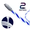 Kabel do szybkiego ładowania Oniverse USB-C do USB-C - 2 metry - LED (Wieloplatformowy)