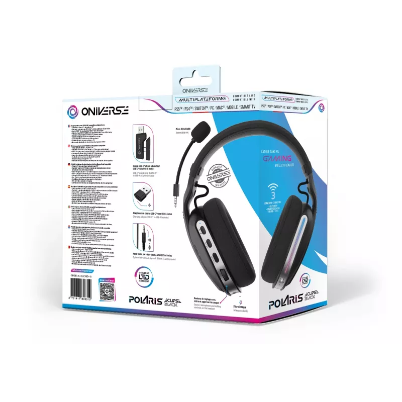 Oniverse Wireless Gaming Headset Polaris - Eclipse Czarny (Multiplatform)