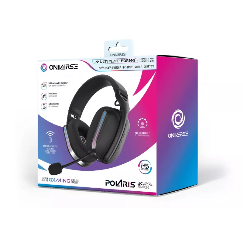 Oniverse Wireless Gaming Headset Polaris - Eclipse Czarny (Multiplatform)