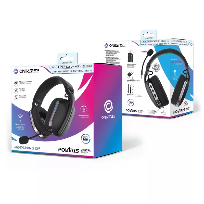 Oniverse Wireless Gaming Headset Polaris - Eclipse Czarny (Multiplatform)