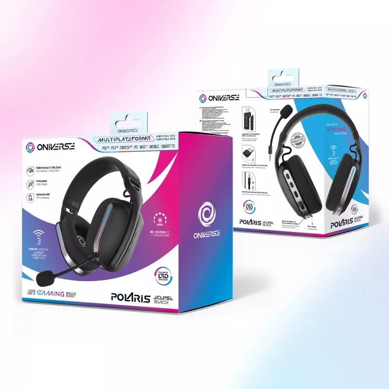 Oniverse Wireless Gaming Headset Polaris - Eclipse Czarny (Multiplatform)