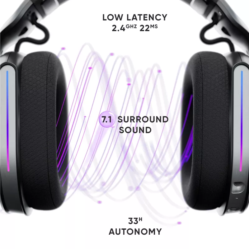 Oniverse Wireless Gaming Headset Polaris - Eclipse Czarny (Multiplatform)