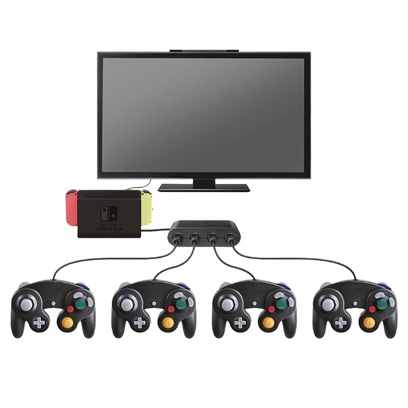 Steelplay Gamecube® Controllers Adapter (Switch), Nintendo Switch, Adapter, Czarny, USB, Przewodowy, 1 szt.