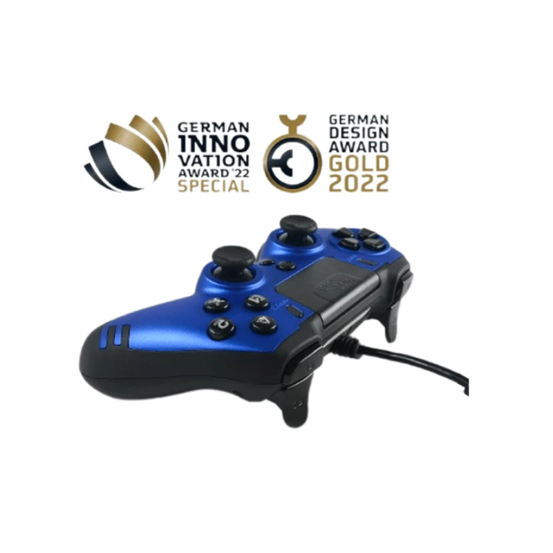 Lexip Metaltech - Kontroler przewodowy - Sapphire niebieski (Multi), Gamepad, PC, PlayStation 4, D-pad, Przycisk Home, Przycisk opcji, Przycisk udostępniania, Analogowy / Cyfrowy, Wielokolorowy, Przewodowy