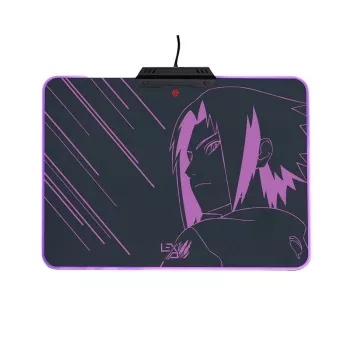 Podkładka pod mysz Lexip Sasuke „Revenge” Naruto Shippuden – ze sztywną, mikroteksturowaną powierzchnią i podświetleniem RGB