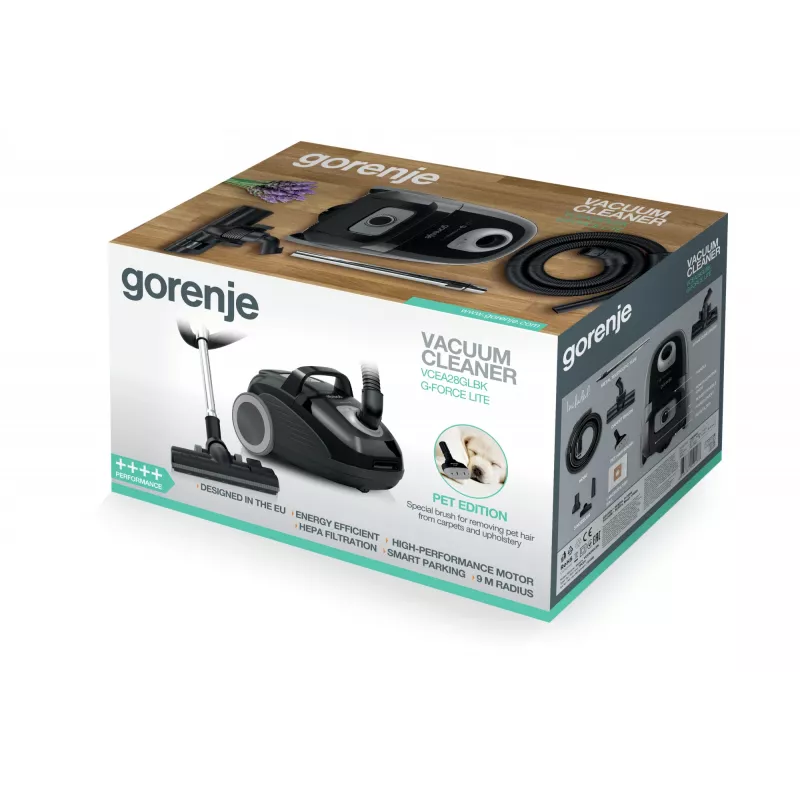 Gorenje VCEA28GLBK 3 L Cylinder vacuum Dry 700 W Dust bag