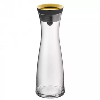 WMF Basic karafka na wodę 1,0 złoty design, Karafka, 1 L, Złoty, Czarny, Przezroczysty, Szkło, Okrągła, Köhler & Wilms