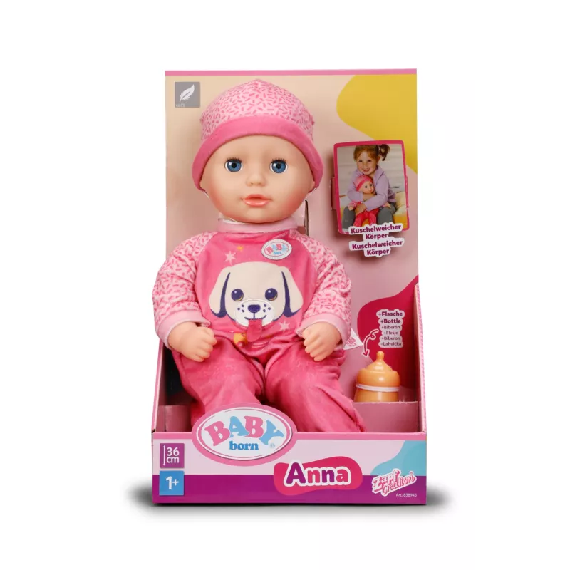 BABY born Anna Pink 36cm, Lalka bobas, Dziewczynka, Od 3 lat, Chłopiec/Dziewczynka, 360 mm, Wielokolorowy