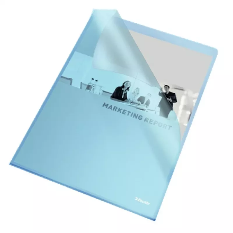 Esselte Folder 105my A4 Box of 100, A4, Polipropylen (PP), Niebieski, Pionowa, 220 mm, 1 mm