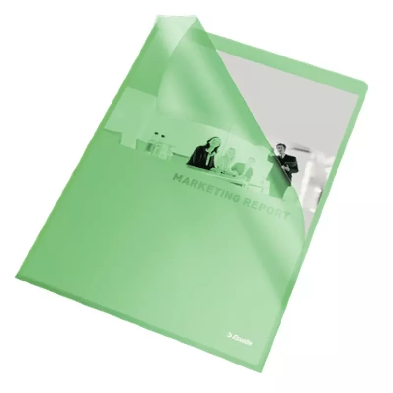 Esselte Folder 105my A4 Box of 100, A4, Polipropylen (PP), Zielony, Pionowa, 220 mm, 1 mm