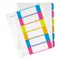 Leitz Indices Printable PP A4+ 1-6 WOW, Numeryczny przekładka indeksowa, Polipropylen (PP), Wielokolorowy, Pionowa, A4 Maxi, 0,3 mm